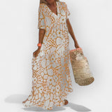 Lengvas vasaros suknelė su raštu