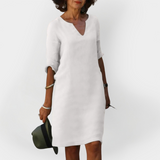 Kasdienis Suknelė su V Iškirpte