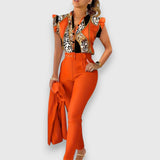 Dvišalės komplektas su moderniu leopardų raštu