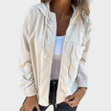 Aksominio tekstūros švarkas su raukšlėmis