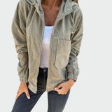 Aksominio tekstūros švarkas su raukšlėmis