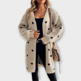 Džulija - Kardiganas su širdelės raštu