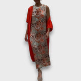 Maxi suknelė su kardiganu