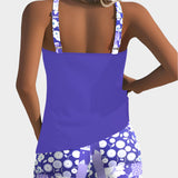 Patogus Dviejų Dalių Maudymosi Kostiumėlis su Gėlių Raštu