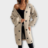 Džulija - Kardiganas su širdelės raštu