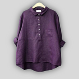 Lininė Žalia Bluzonė Paprastumas