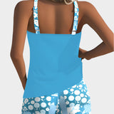 Patogus Dviejų Dalių Maudymosi Kostiumėlis su Gėlių Raštu