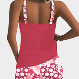 Patogus Dviejų Dalių Maudymosi Kostiumėlis su Gėlių Raštu