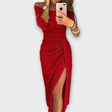 Lena - Elegantiška suknelė be pečių