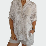 Gėlių rašto marškiniai