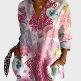 Medvilninė Marškinėliai su Gėlių Raštu