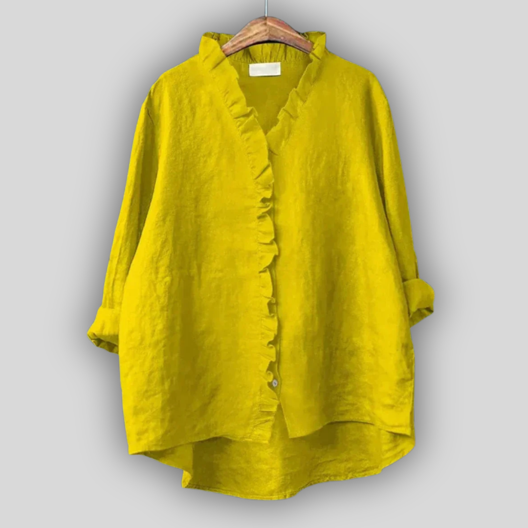 Lininė Bluzonė Žemės Spalvos Išskirtinumas