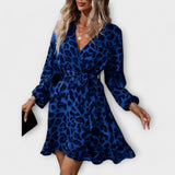 Beatriz - Trumpa Suknelė Su Leopardo Raštu