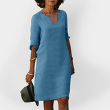 Kasdienis Suknelė su V Iškirpte