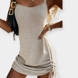 Be rankovių megztinis su diržu