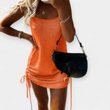 Be rankovių megztinis su diržu