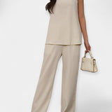 Patogus Komplektas su Rankovių Tatu ir Plačiomis Kelnėmis