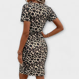 Fátima - Stilinga suknelė su leopardų raštu