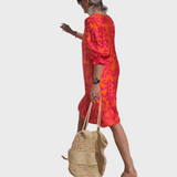 Midi Gėlių Suknelė