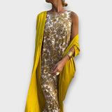 Maxi suknelė su kardiganu