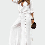 Moteriškas, modernus, vienos spalvos, dvikomplektis kostiumas