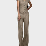 V formos viršutinė dalis ir kelnės rinkinys