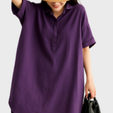 Atsipalaidavęs Lino Marškinėlių Suknelė