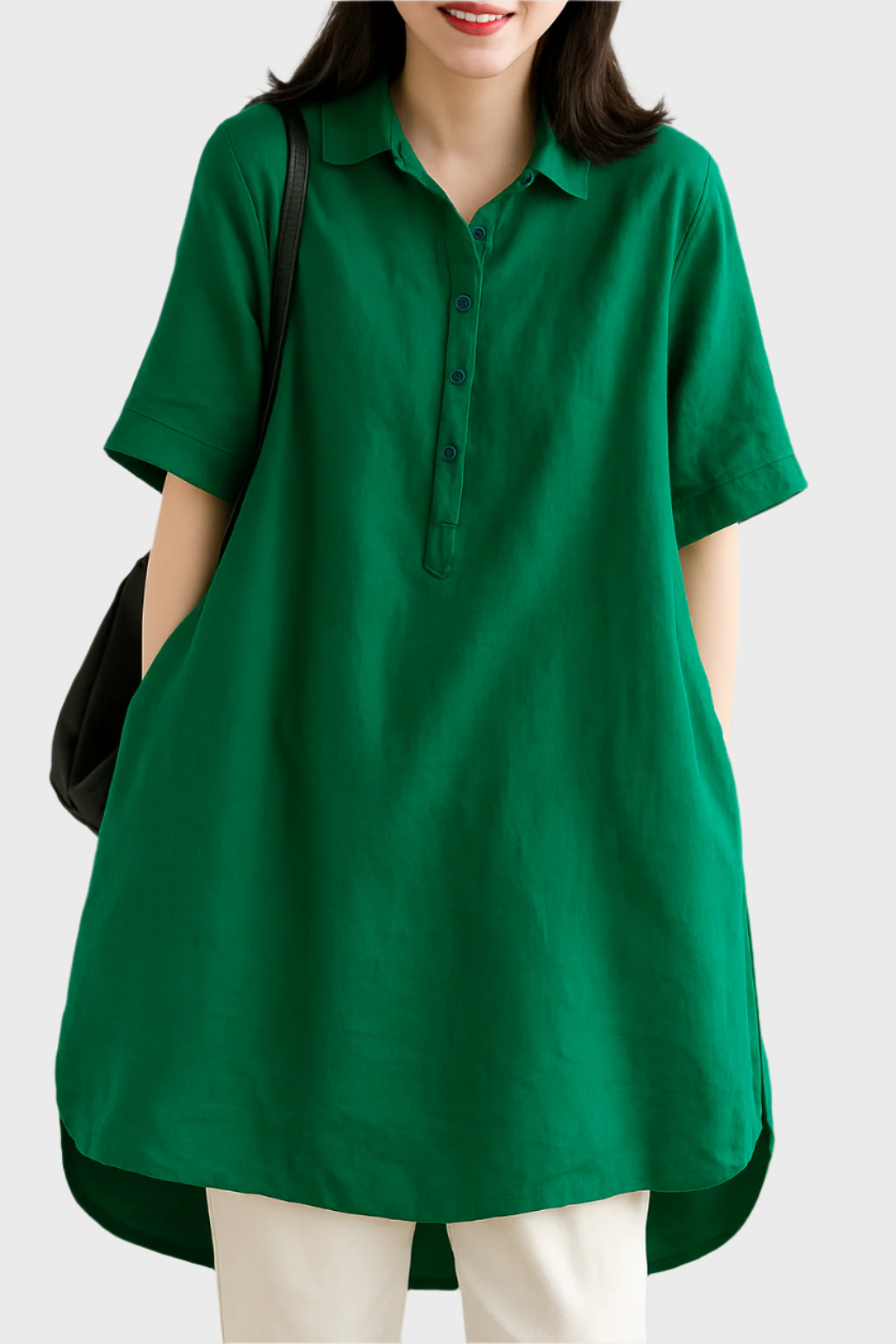 Atsipalaidavęs Lino Marškinėlių Suknelė