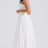 Maxi Suknelė su Plonomis Petnešomis ir Gėlių Raštu