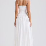 Maxi Suknelė su Plonomis Petnešomis ir Gėlių Raštu