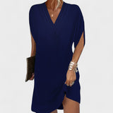 Helena - Elegantiška Suknelė su Atviromis Rankovėmis