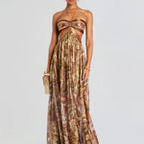 Maxi Suknelė Auksinė Aura