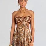 Maxi Suknelė Auksinė Aura