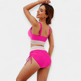 Aukštos Juosmens Bikini su Palaikymu