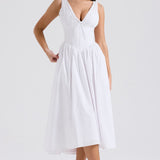 Midi Suknelė Romantiškų Gėlių