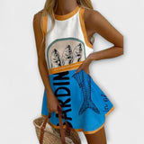 Isoria – Mini Suknelė su Jūrinėmis Notalijomis