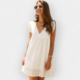 Vasaros Suknelė su Paslėptu Šortuku ir Kišenėmis