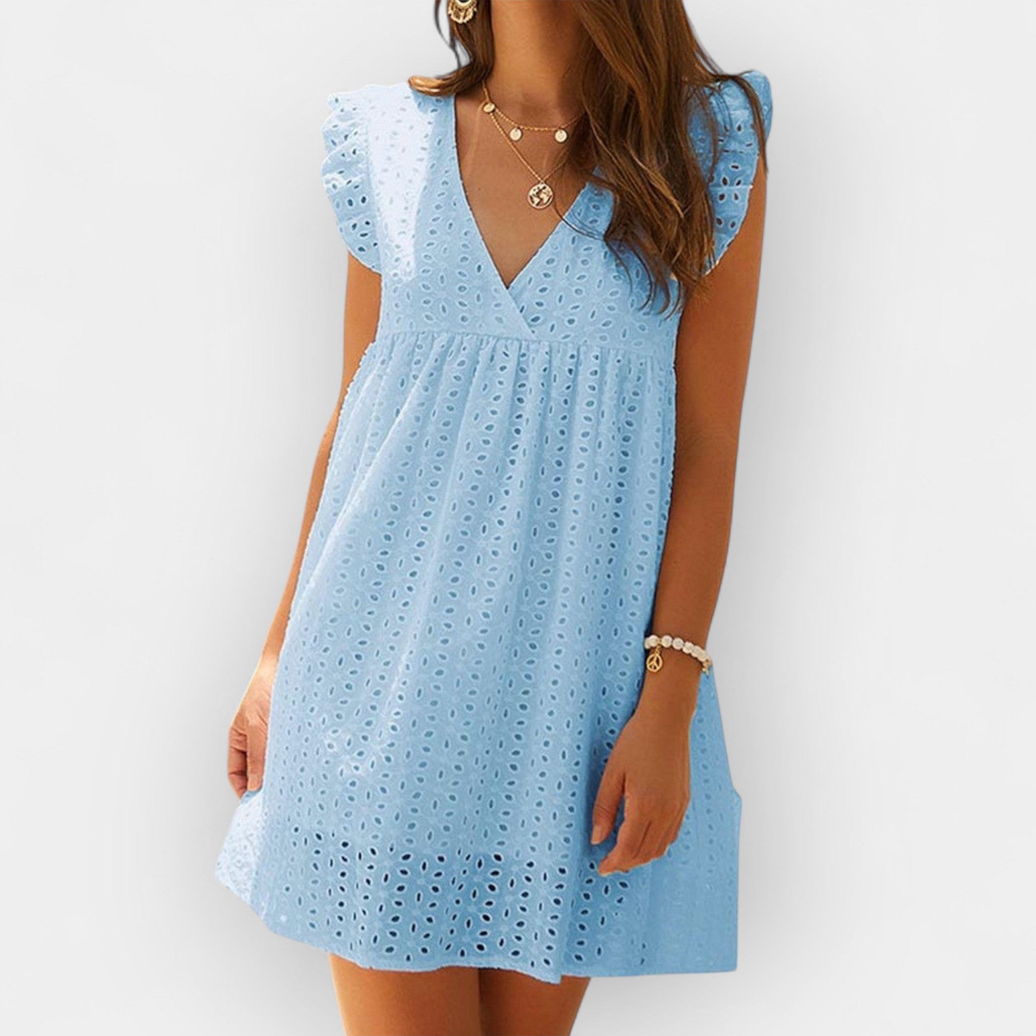 Vasaros Suknelė su Paslėptu Šortuku ir Kišenėmis