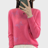 Megztinis su drugelių raštu