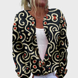 Stilingas Megztinis Liemenė su Raštu