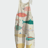 Retro spalvinga jumpsuit