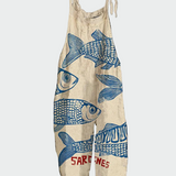 Retro gėlių jumpsuit