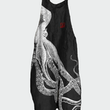 Moteriškas platus džinsinis kombinezonas