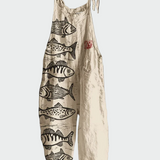 Retro gėlių jumpsuit