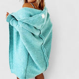 Patogi Megzta Džemperis su Kapuce