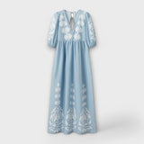 Sílvia - Spausdintas Suknelė be Pastangų Elegancijai