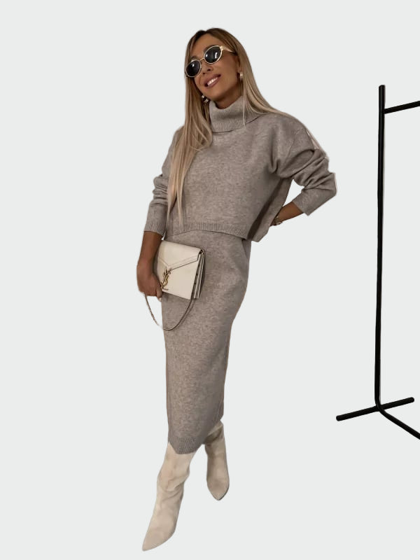 Suknelės ir Megztinio Komplektas