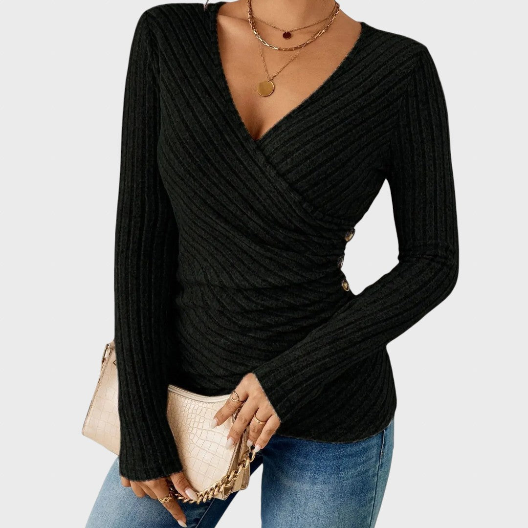 Švelnumas | ilgomis rankovėmis palaidinė, formuojanti pilvuką