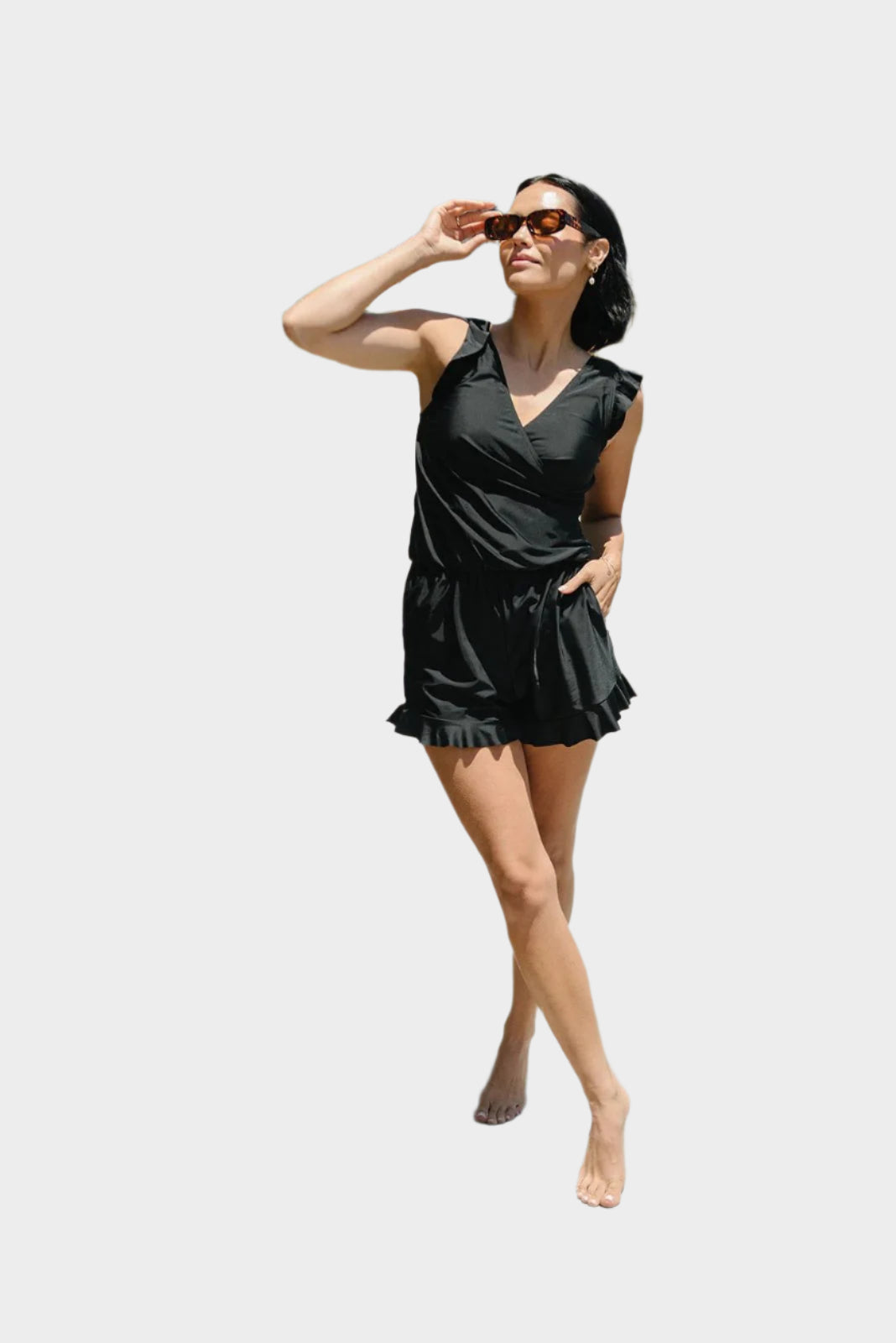 Maudymosi kostiumėlis su Volanais ir Krūtinės Parama