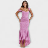 Ilgas Suknelė su Elegantišku ir Išskirtiniu Korsetu